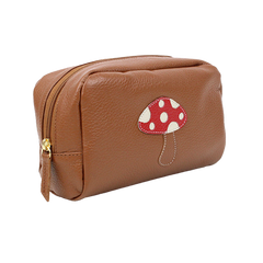 Necessaire Cogumelo M em Couro Personalizado
