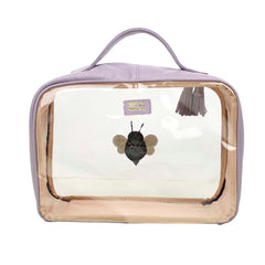 Necessaire Crystal M Abelha em Couro e Vinil Personalizado