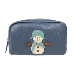 Necessaire Boneco de Neve M em Couro Personalizado