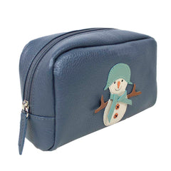 Necessaire Boneco de Neve M em Couro Personalizado