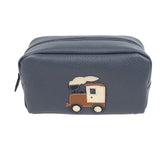 Necessaire Trenzinho M em Couro Personalizado