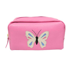 Necessaire Borboleta M em Couro Personalizado