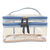 Necessaire Make Dupla Crystal Azul Bebê com Oceano Pronta Entrega