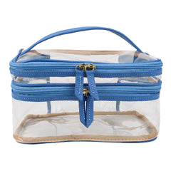 Necessaire Make Dupla Crystal em Couro e Vinil Personalizada