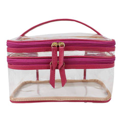 Necessaire Make Dupla Crystal em Couro e Vinil Personalizada