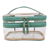 Necessaire Make Dupla Crystal em Couro e Vinil Personalizada