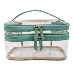 Necessaire Make Dupla Crystal em Couro e Vinil Personalizada