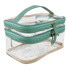 Necessaire Make Dupla Crystal em Couro e Vinil Personalizada