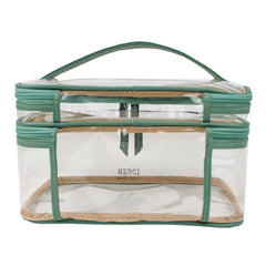 Necessaire Make Dupla Crystal em Couro e Vinil Personalizada