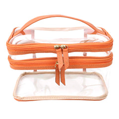 Necessaire Make Dupla Crystal em Couro e Vinil Personalizada