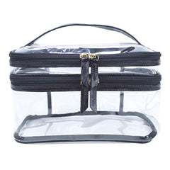 Necessaire Make Dupla Crystal em Couro e Vinil Personalizada