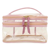 Necessaire Make Dupla Crystal Rosa Chá com Rosa Blush Pronta Entrega