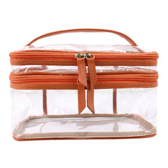 Necessaire Make Dupla Crystal em Couro e Vinil Personalizada