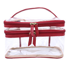 Necessaire Make Dupla Crystal em Couro e Vinil Personalizada