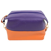 Necessaire Make Up Tangerina Liso com Purple Pronta Entrega