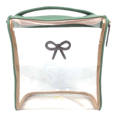 Necessaire Mami Laço Rococó em Couro e Vinil Personalizado