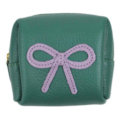 Necessaire Mami Mini Laço Rococó Esmeralda com Lilás Liso Pronta Entrega