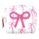 Necessaire Mami Mini Estampa Listra de Laços Laço Rococó Rosa Orquídea Pronta Entrega