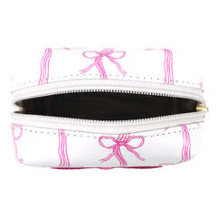 Necessaire Mami Mini Estampa Listra de Laços Laço Rococó Rosa Orquídea Pronta Entrega