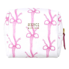 Necessaire Mami Mini Estampa Listra de Laços Laço Rococó Rosa Orquídea Pronta Entrega