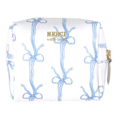 Necessaire Mami Mini Estampa Listra de Laços Laço Rococó Sky Pronta Entrega