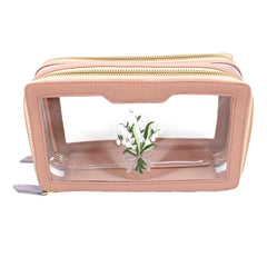 Necessaire Mini Crystal Bordado Muguet em Couro Personalizada