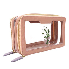 Necessaire Mini Crystal Bordado Muguet em Couro Personalizada