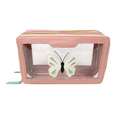 Necessaire Mini Crystal Borboleta em Couro Personalizada