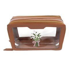 Necessaire Mini Crystal Bordado Muguet em Couro Personalizada