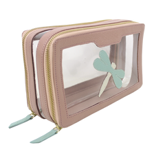 Necessaire Mini Crystal Libélula em Couro Personalizada