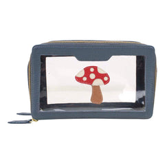 Necessaire Mini Crystal Cogumelo em Couro Personalizada
