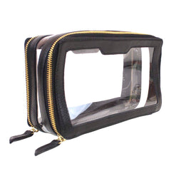 Necessaire Mini Crystal Preto Liso Pronta Entrega