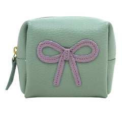 Necessaire Mami Mini Laço Rococó Jade com Lilás Liso Pronta Entrega