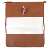 Necessaire Molhado G Caramelo Liso com Vermelho Liso e Beach Pronta Entrega