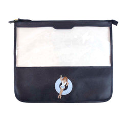 Necessaire Molhado P em Couro e Vinil Personalizada
