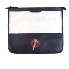 Necessaire Molhado P em Couro e Vinil Personalizada