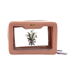 Necessaire Nano Crystal Bordado Muguet em Couro e Vinil Personalizada