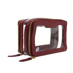 Necessaire Nano Crystal Burgundy Liso Pronta Entrega
