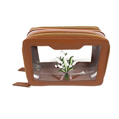 Necessaire Nano Crystal Bordado Muguet em Couro e Vinil Personalizada