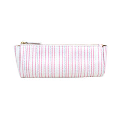 Necessaire Norah P Estampa Listrado Pontilhado Rosa Pronta Entrega