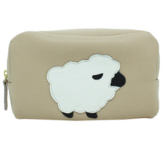 Necessaire Ovelha M em Couro Personalizado