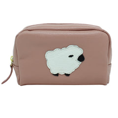 Necessaire Ovelha P em Couro Personalizado