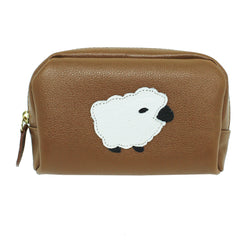 Necessaire Ovelha P em Couro Personalizado