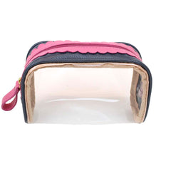 Necessaire Betina Babado P em Vinil e Couro Personalizado