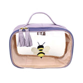 Necessaire Crystal P Abelha em Couro e Vinil Personalizado