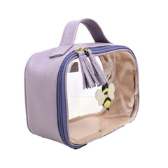 Necessaire Crystal P Abelha em Couro e Vinil Personalizado