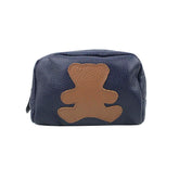Necessaire P Little Bear Marinho Liso com Caramelo Liso Pronta Entrega
