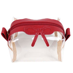 Necessaire Matilde Crystal P Laço Rococó em Couro e Vinil Personalizada