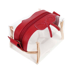 Necessaire Matilde Crystal P Laço Rococó em Couro e Vinil Personalizada