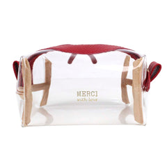 Necessaire Matilde Crystal P Laço Rococó em Couro e Vinil Personalizada